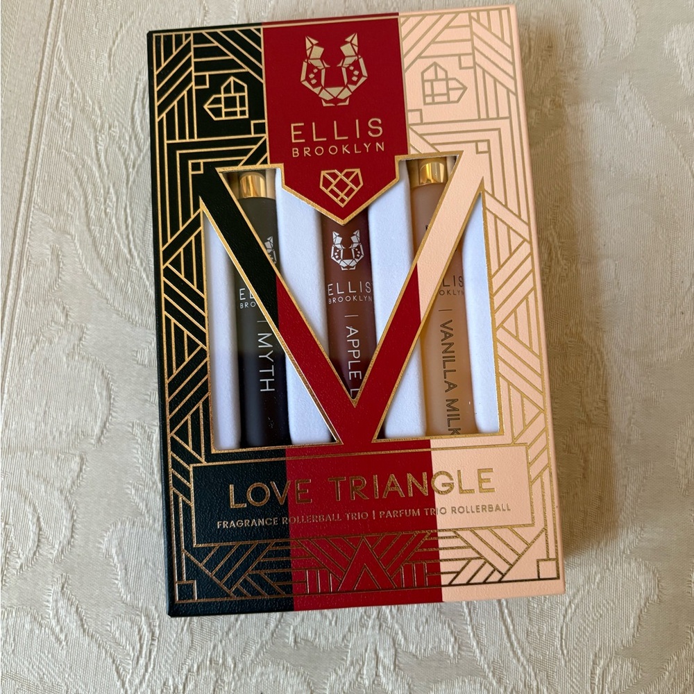 Ellis Brooklyn Love Triangle Fragrance Trio Perfume Set Myth, Vanilla Milk Apple